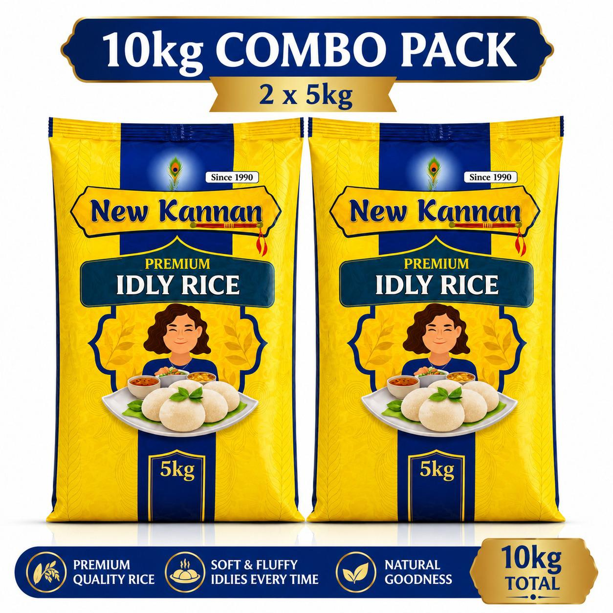 Idly Rice 10kg Value Pack-Kannan Brand