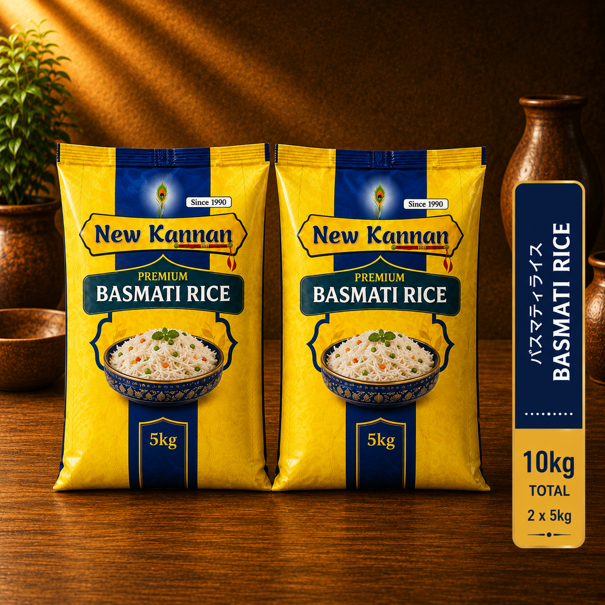 Basmati Long grain(Briyani rice) 10kg Value Pack-Kannan Brand