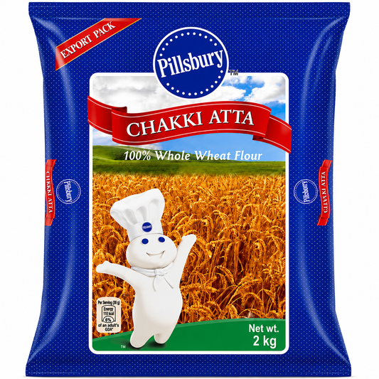 Pillsburry Indian Atta set 2 kg value pack