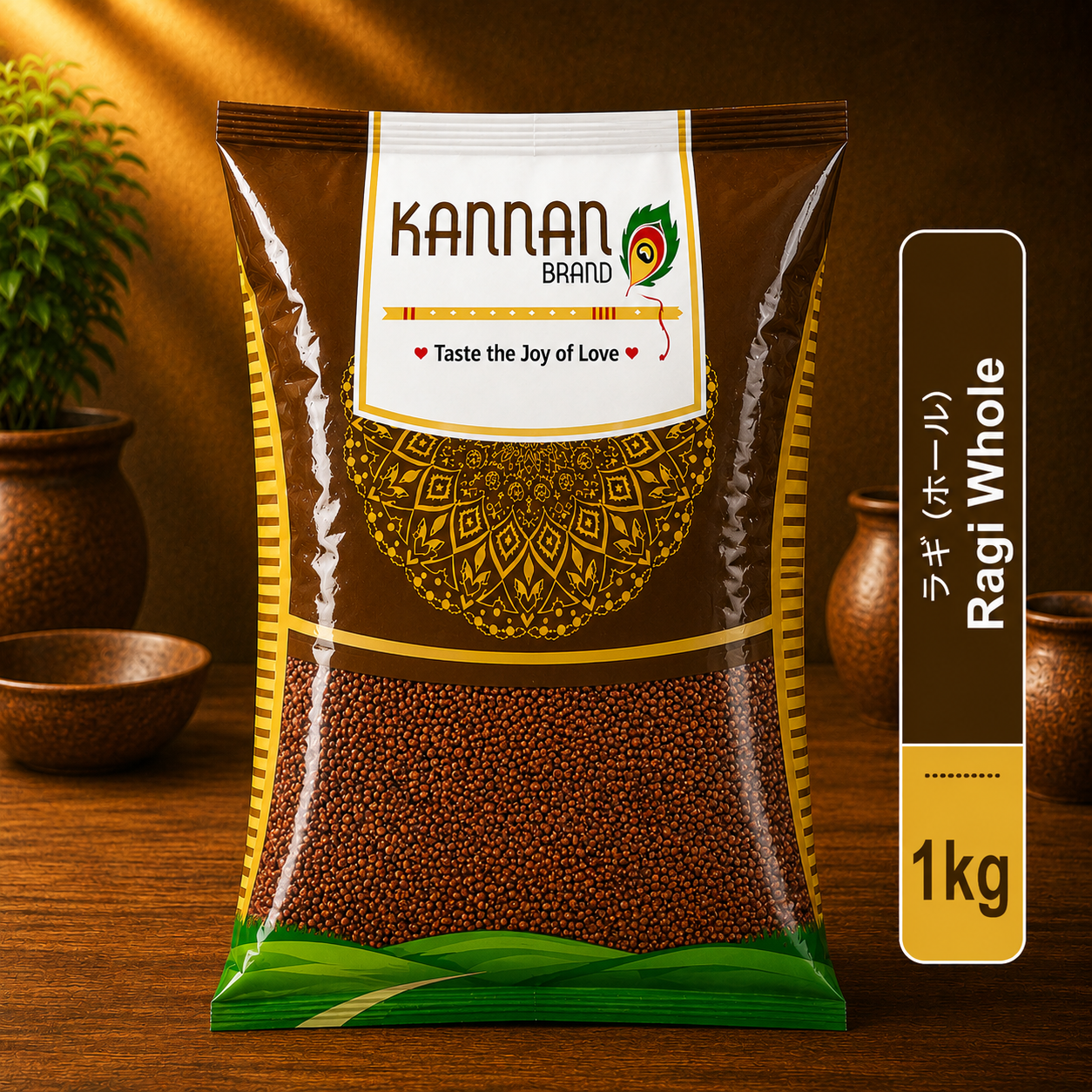 Ragi Whole 1kg-kannan Brand