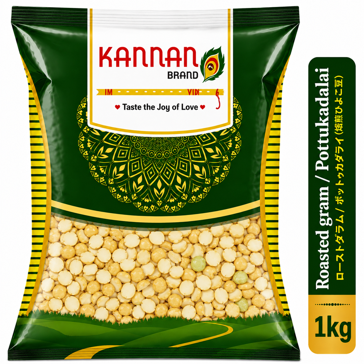 Roasted gram/Pottukadalai 500 kg-Kannan Brand