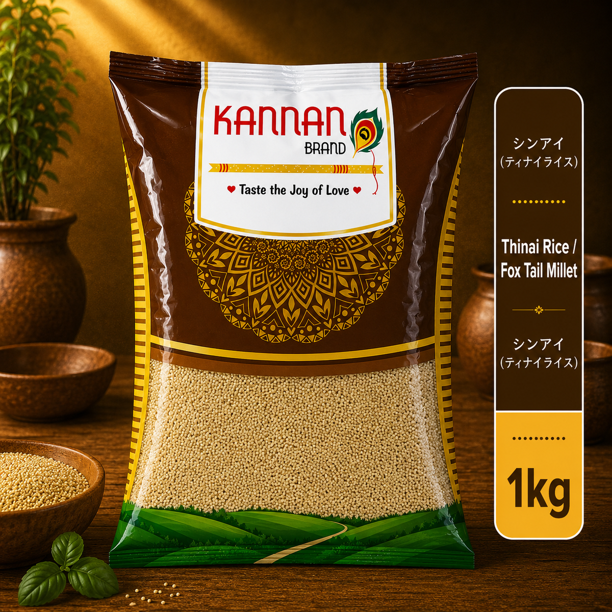 Thinai Rice / Fox Tail Millet 1 kg-Kannan Brand